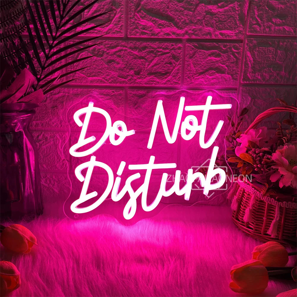 Do Not Disturb Neon Led Signs Wall Hanging Home Bedroom Decoration LED Neon Lights USB Bookstore Cafe Decor Business Signs