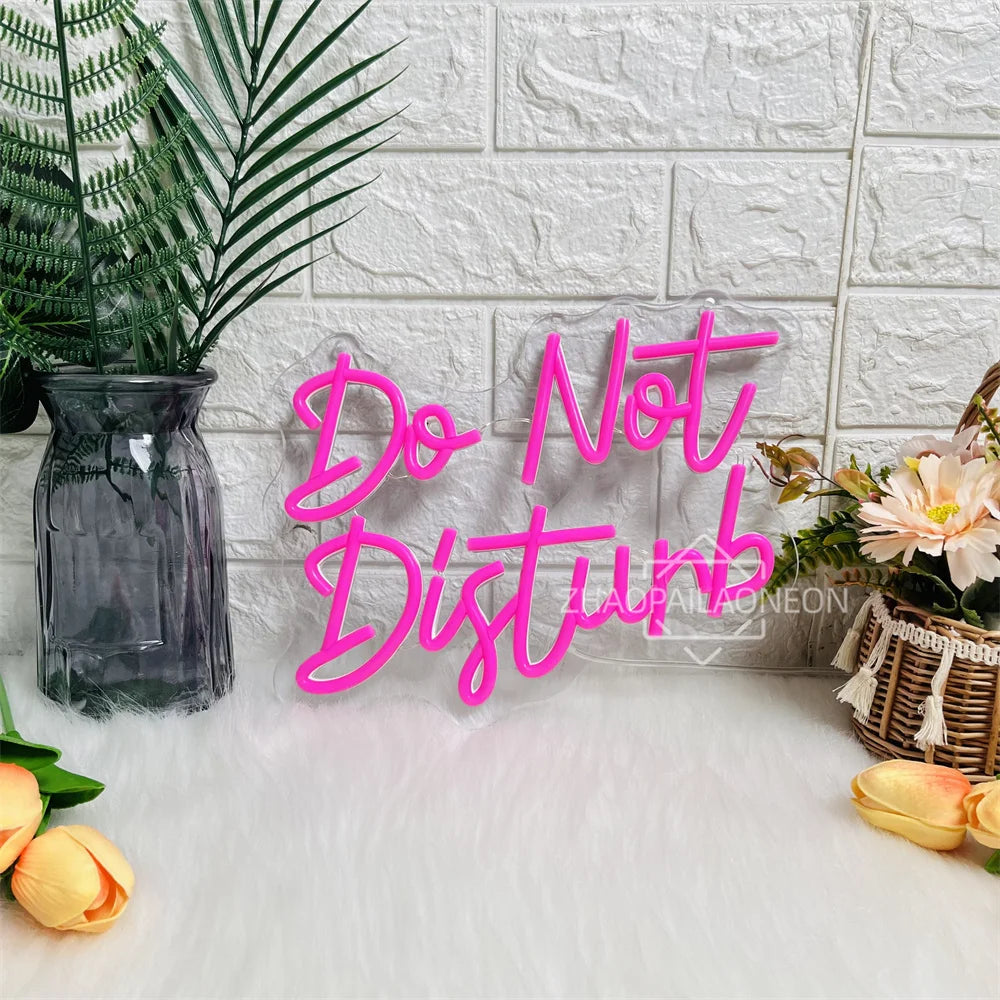 Do Not Disturb Neon Led Signs Wall Hanging Home Bedroom Decoration LED Neon Lights USB Bookstore Cafe Decor Business Signs