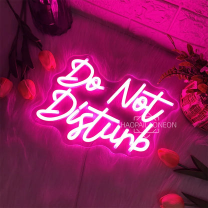 Do Not Disturb Neon Led Signs Wall Hanging Home Bedroom Decoration LED Neon Lights USB Bookstore Cafe Decor Business Signs